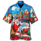 Christmas Santa Train Gift Hawaiian Shirt For Resort Getaways And Comfortable Summer Activities