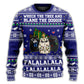 Cat Wrecks Tree Meowy Christmas Sweater For Holiday Parties Family Gatherings And Seasonal Gift Giving