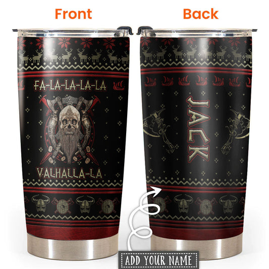 Viking Valhalla Black And Red Fa La 20 Oz Tumbler For Coffee Travel And Daily Drinks