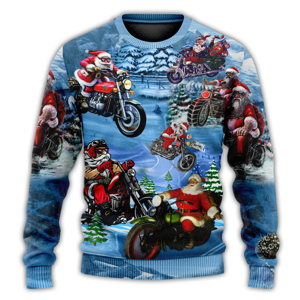 Christmas Driving With Santa Claus Sweater For Holiday Parties Family Gatherings And Seasonal Gift Giving