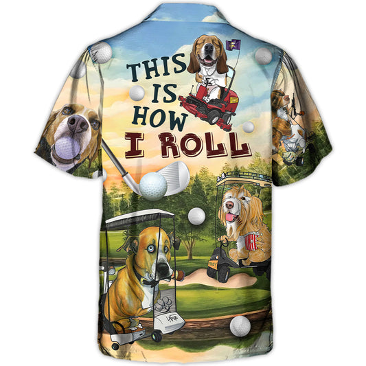 Funny Golf Dog Hawaiian Shirt For Active Holidays, Resort Trips, And Warm Weather Gatherings
