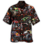 Creative Monster Truck Lava Action Hawaiian Shirt For Island Vacations, Resort Wear, And Relaxed Seasonal Style