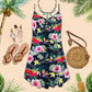 Parrot Loves V-Neck Sleeveless Cami Dress For Beach Festivals And Comfortable Summer Outfits