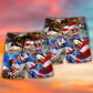 Happy Animals USA Independence Day Beach Shorts For Summer Vacation And Coastal Travel