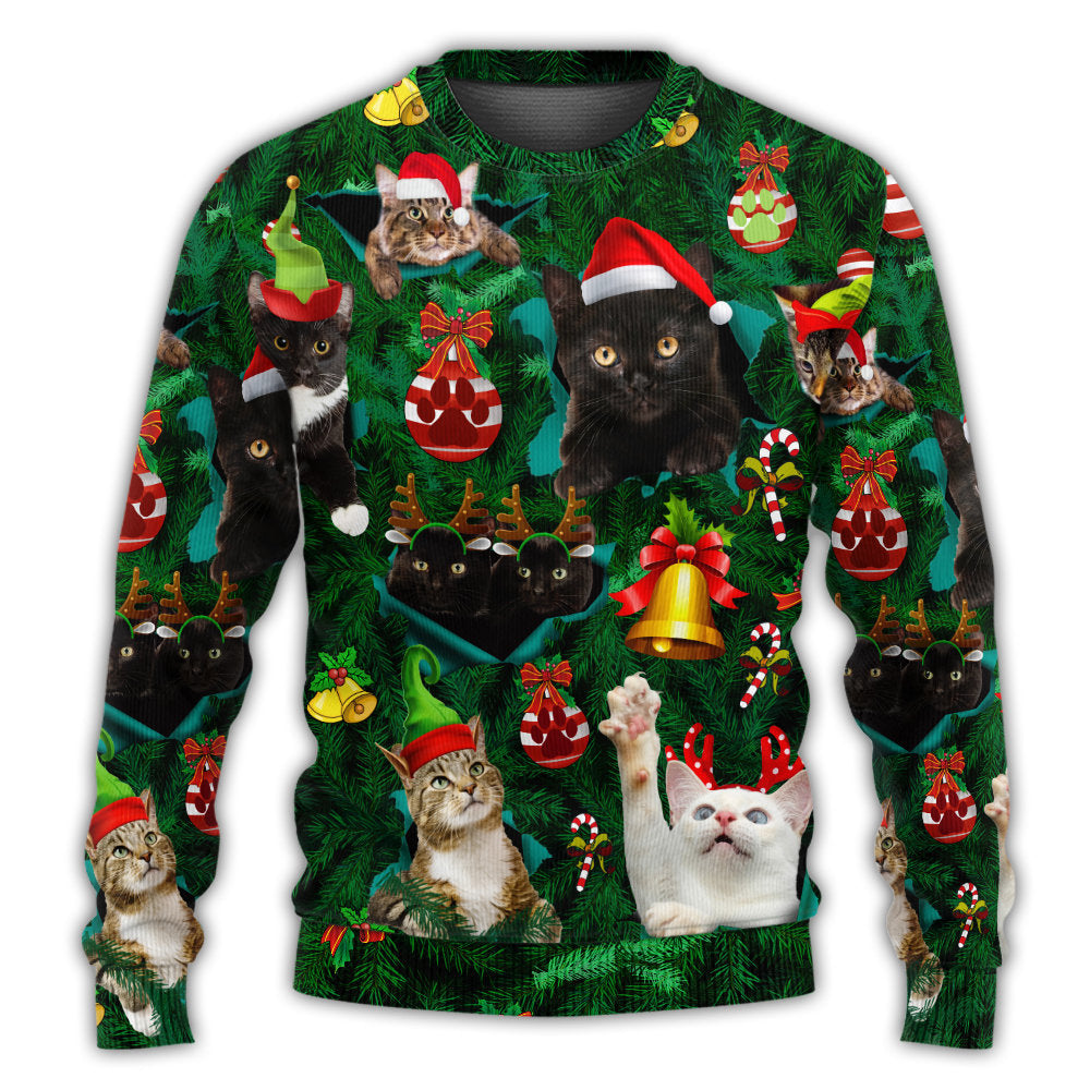 Christmas Cats Meowy Holiday Sweater For Winter Celebrations Family Events And Thoughtful Gifting