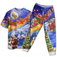 Santa Christmas Joy Short Sleeve Pajamas Set For Holiday Bedtime And Cozy Home Wear