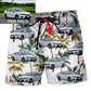 Car Tropical Various Style Personalized Photo Beach Shorts Pattern Detail For Sunny Outdoor Activities