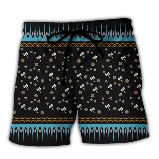 Christmas Viking Beach Shorts For Holiday Cruises And Leisure And Relaxation