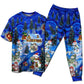 Playful Snowman Friends Christmas Short Sleeve Pajamas Set For Christmas Sleepwear And Family Lounging