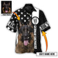 German Shepherd Strong Dog Personalized Photo Hawaiian Shirt Resort Outfit View For Tropical Vacations