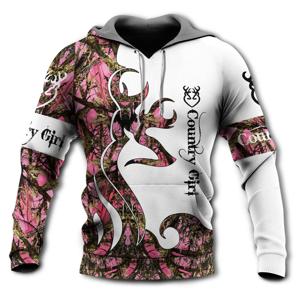 Pink Hunting Country Girl Camo Hoodie For Hunting Enthusiasts Daily Wear And Weekend Adventures