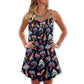 Hippie Mushroom Peace Love Life V-Neck Sleeveless Cami Dress For Festivals Travel And Relaxed Casual Summer Wear