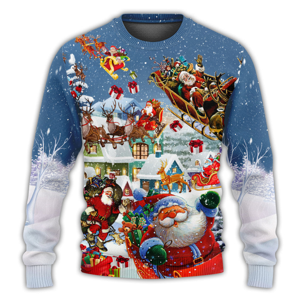 Christmas Say Hi From Santa Sleigh Sweater For Holiday Parties Family Gatherings And Seasonal Gift Giving