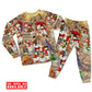 Snowman Couple Christmas Long Sleeve Pajamas Set For Festive Sleepovers And Family Photos