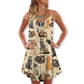 Cat Makes Me Happy Quote V-Neck Sleeveless Cami Dress For Festivals Travel And Relaxed Casual Summer Wear