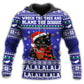 Black Funny Cat Wreck Tree Holiday Hoodie For Festive Family Moments Winter Wear And Holiday Gift Ideas