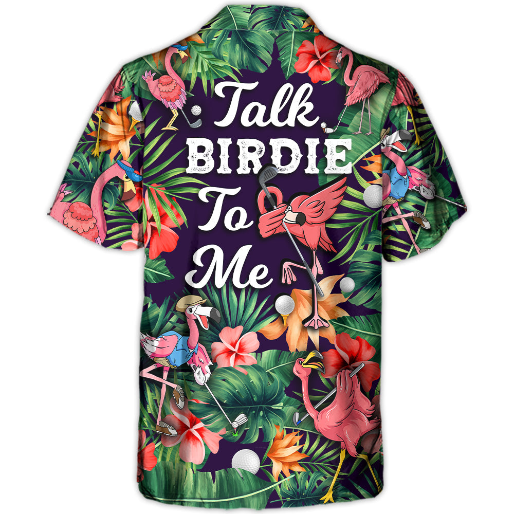Tropical Funny Golf Flamingo Hawaiian Shirt For Beach Days, Summer Outings, And Thoughtful Gift Giving