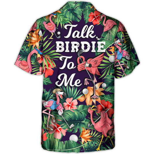 Tropical Funny Golf Flamingo Hawaiian Shirt For Beach Days, Summer Outings, And Thoughtful Gift Giving