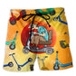 Scooter Solar System Inspiration Beach Shorts Pattern View For Relaxed Vacation Styling