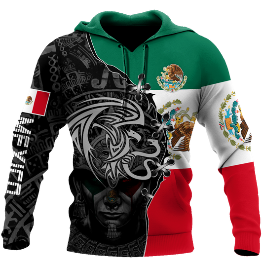 Mexican Aztec Hoodie For Traditional Themes Outdoor Events And Casual Travel