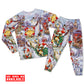 Santa And Christmas Gnomes Long Sleeve Pajamas Set For Christmas Mornings And Relaxed Lounging