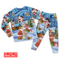 Santa And Snowman Friends Christmas Long Sleeve Pajamas Set For Holiday Bedtime And Cozy Home Wear