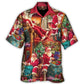 Christmas Santa Story Cozy Hawaiian Shirt Design Detail For Sunny Adventures And Casual Wear