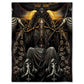 Skull Grim Reaper Dark Flannel Blanket For Cozy Bedroom Sofa Decor