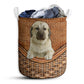Small Size Anatolian Shepherd Dog Rattan Texture Laundry Basket For Bathroom Bedroom Storage
