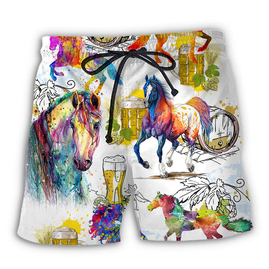 Horse Beer Beach Shorts For Coastal Adventures And Thoughtful Gift Giving