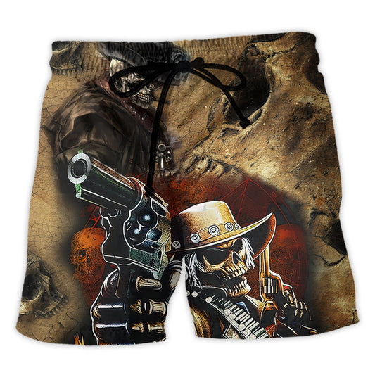 Skull Beach Shorts For Island Getaways, Sunny Day Adventures, And Thoughtful Gift Giving