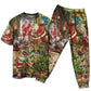 Santa Christmas Toy Workshop Short Sleeve Pajamas Set For Festive Sleepovers And Family Photos