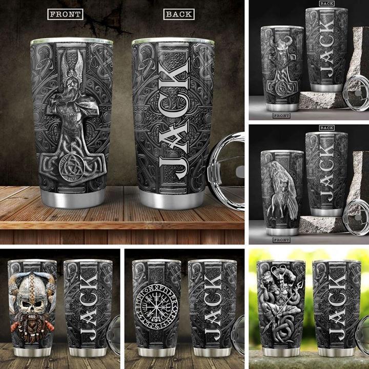Viking Warrior Personalized 20 Oz Tumbler For Coffee Travel And Daily Drinks