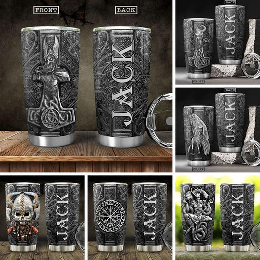 Viking Warrior Personalized 20 Oz Tumbler For Coffee Travel And Daily Drinks