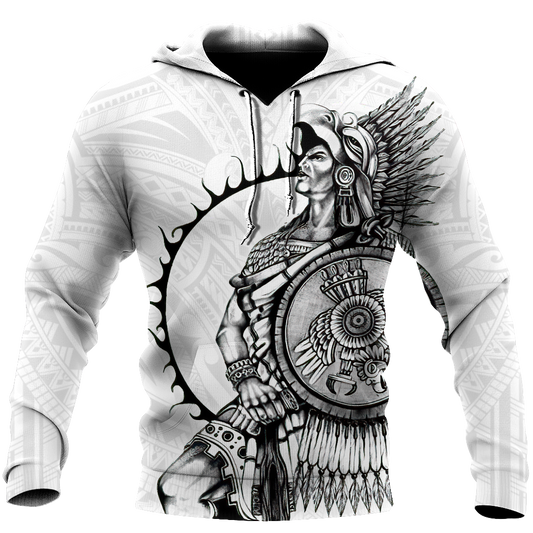 Mexican Aztec Warrior Hoodie For Cultural Appreciation Events Casual Wear And Thoughtful Gifting