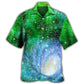 Colorful Galaxy Math Astronomy Hawaiian Shirt For Summer Vacation, Beach Travel, And Casual Wear