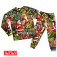 Santa Christmas Gift Delivery Long Sleeve Pajamas Set For Holiday Bedtime And Cozy Home Wear