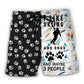 Skiing And Dog Lover Fun Beach Shorts Pattern View For Wildlife Fans And Beach Days
