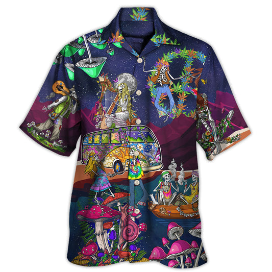 Funny Barbecue Food BBQ Grill Hawaiian Shirt Pattern Detail For Casual Outings