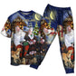 Together Through The Christmas Holidays Short Sleeve Pajamas Set For Holiday Bedtime And Cozy Home Wear