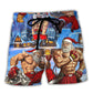Christmas Santa Fitness Beach Shorts For Beach Days And Bright Seasonal Outfits