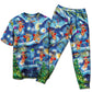 Happy Dancing Reindeer Christmas Short Sleeve Pajamas Set For Christmas Mornings And Relaxed Lounging