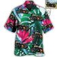 Motorcycle Personalized Photo Hawaiian Shirt Collar And Front View For Casual Outings