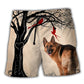 German Shepherd Cool Dog Beach Shorts Design Detail For Weekend Getaways And Beach Days