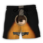 Guitar Wood Music Lover Beach Shorts Artwork View For Seaside Trips And Casual Style