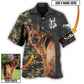 German Shepherd Strong Dog Personalized Photo Hawaiian Shirt Tropical Styling View For Resort Wear