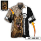 German Shepherd Strong Dog Personalized Photo Hawaiian Shirt Creative Print View For Weekend Trips
