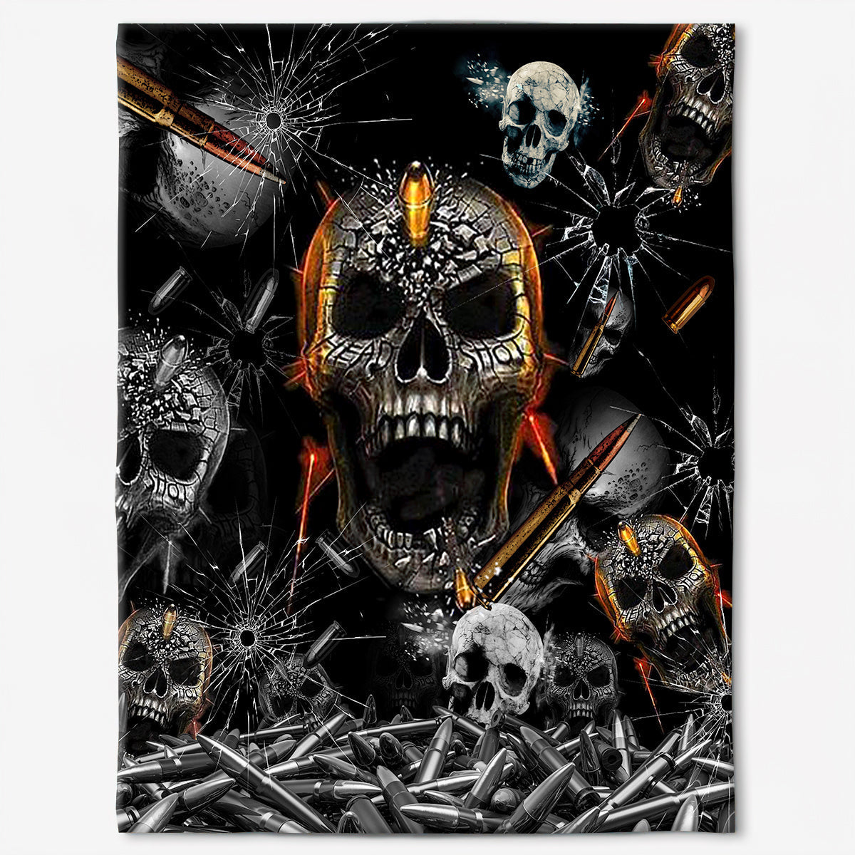 Skull Oh My Skull Flannel Blanket For Cozy Bedroom Sofa Decor