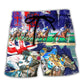 Horse Racing Beach Shorts For Poolside Relaxation And Travel Ready Comfort