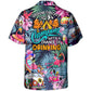 Funny Camping Flamingo Weekend Forecast Chance Hawaiian Shirt For Resort Trips, Coastal Parties, And Warm Weather Style